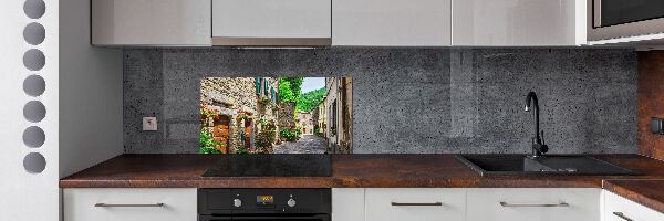 Glazen achterwand keuken Een charmante straat