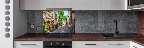 Glazen achterwand keuken Een charmante straat