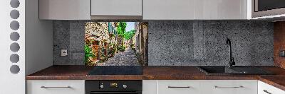 Glazen achterwand keuken Een charmante straat