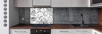 Spatscherm keuken Bloemenpatroon