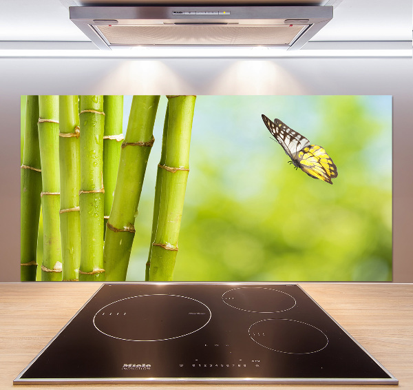 Spatplaat keuken Bamboe en vlinder