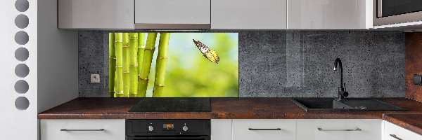 Spatplaat keuken Bamboe en vlinder