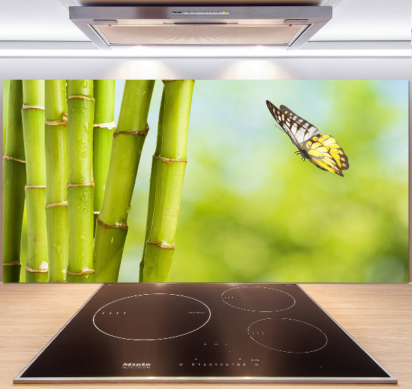 Spatplaat keuken Bamboe en vlinder