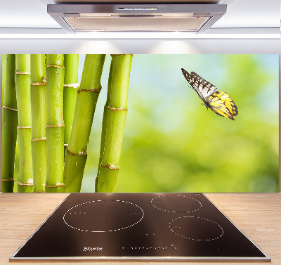 Spatplaat keuken Bamboe en vlinder