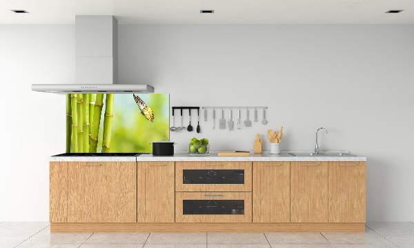 Spatplaat keuken Bamboe en vlinder