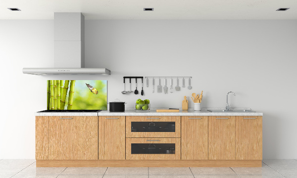 Spatplaat keuken Bamboe en vlinder