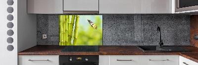 Spatplaat keuken Bamboe en vlinder