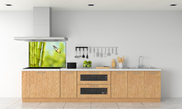 Spatplaat keuken Bamboe en vlinder