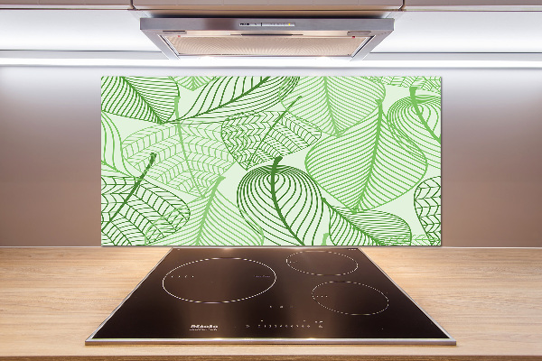 Spatplaat keuken Bladerenpatroon
