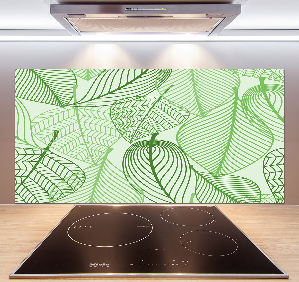 Spatplaat keuken Bladerenpatroon