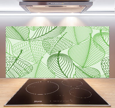 Spatplaat keuken Bladerenpatroon