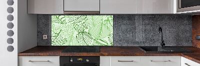 Spatplaat keuken Bladerenpatroon