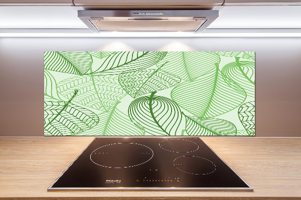 Spatplaat keuken Bladerenpatroon