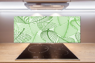 Spatplaat keuken Bladerenpatroon