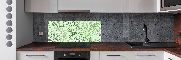 Spatplaat keuken Bladerenpatroon