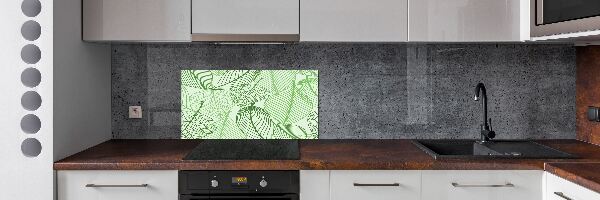 Spatplaat keuken Bladerenpatroon