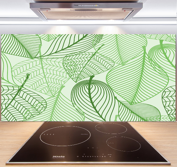 Spatplaat keuken Bladerenpatroon