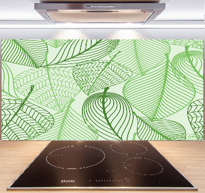 Spatplaat keuken Bladerenpatroon