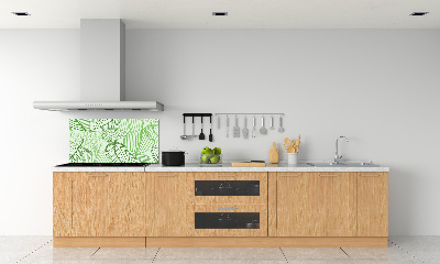 Spatplaat keuken Bladerenpatroon