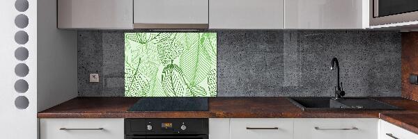 Spatplaat keuken Bladerenpatroon