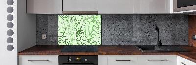 Spatplaat keuken Bladerenpatroon