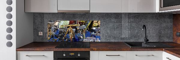 Glazen achterwand keuken Antiek