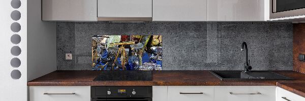 Glazen achterwand keuken Antiek