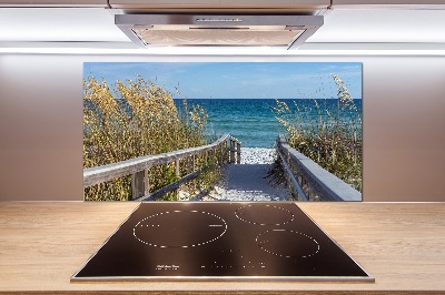 Spatscherm keuken duinen aan zee