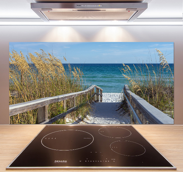 Spatscherm keuken duinen aan zee