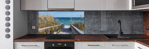 Spatscherm keuken duinen aan zee