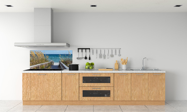 Spatscherm keuken duinen aan zee