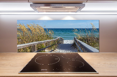 Spatscherm keuken duinen aan zee