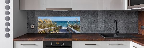 Spatscherm keuken duinen aan zee