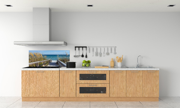 Spatscherm keuken duinen aan zee