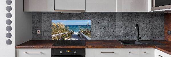 Spatscherm keuken duinen aan zee