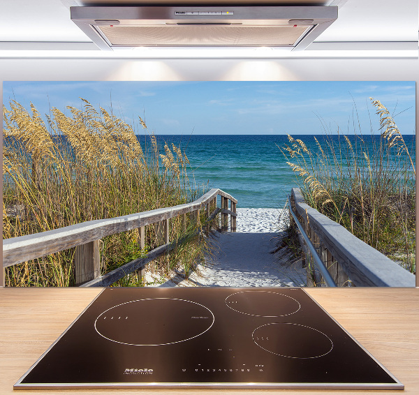 Spatscherm keuken duinen aan zee