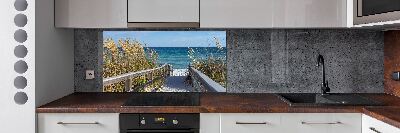 Spatscherm keuken duinen aan zee