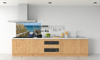 Spatscherm keuken duinen aan zee