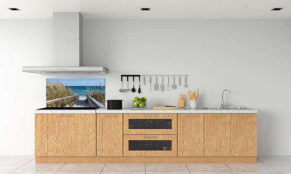 Spatscherm keuken duinen aan zee
