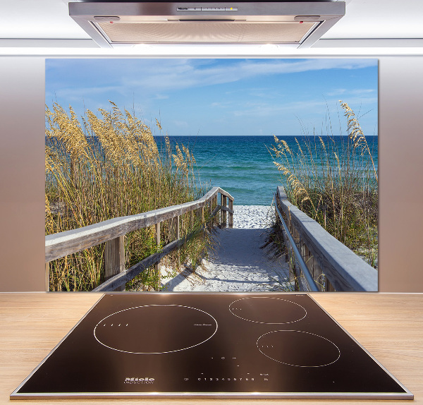 Spatscherm keuken duinen aan zee