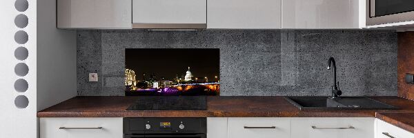 Achterwand keuken De brug 's nachts