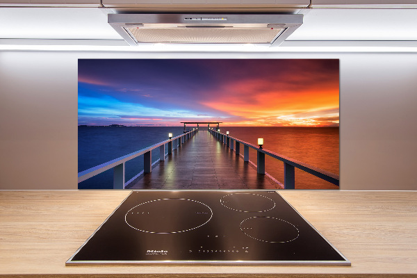 Keuken achterwand Houten brug