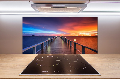 Panel do kuchni Drewniany most