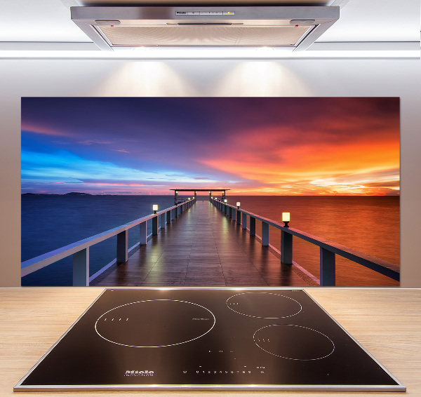 Keuken achterwand Houten brug