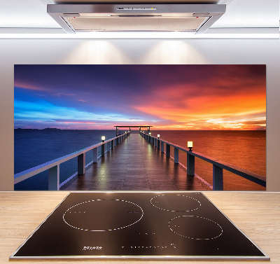 Keuken achterwand Houten brug