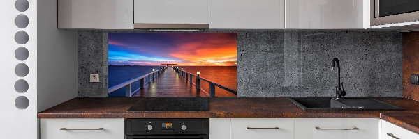 Keuken achterwand Houten brug