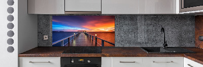 Keuken achterwand Houten brug