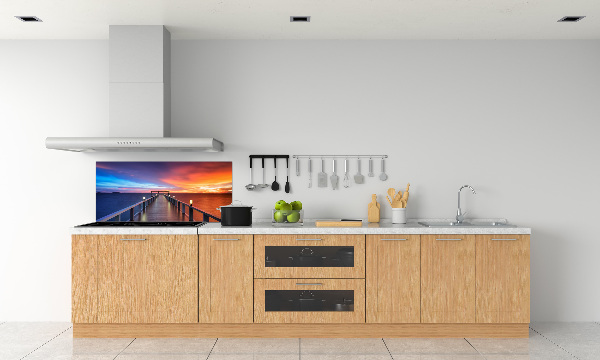 Keuken achterwand Houten brug