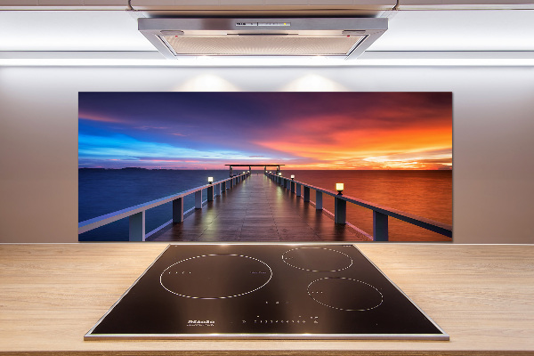 Keuken achterwand Houten brug