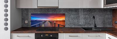 Keuken achterwand Houten brug